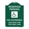 Signmission Reserved Parking Van Accessible $100-$500 Fine Tow Away Zone With Graphic, A-DES-GW-1824-22986 A-DES-GW-1824-22986 - alternate 1